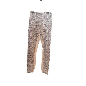 ALLFENIX Animal Print Leggings White Leopard Print Sz Medium